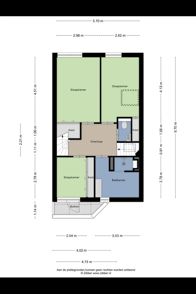 Plattegrond 2 van Gandhiweg 27
