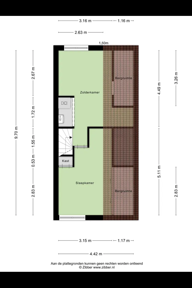Plattegrond 3 van Gandhiweg 27