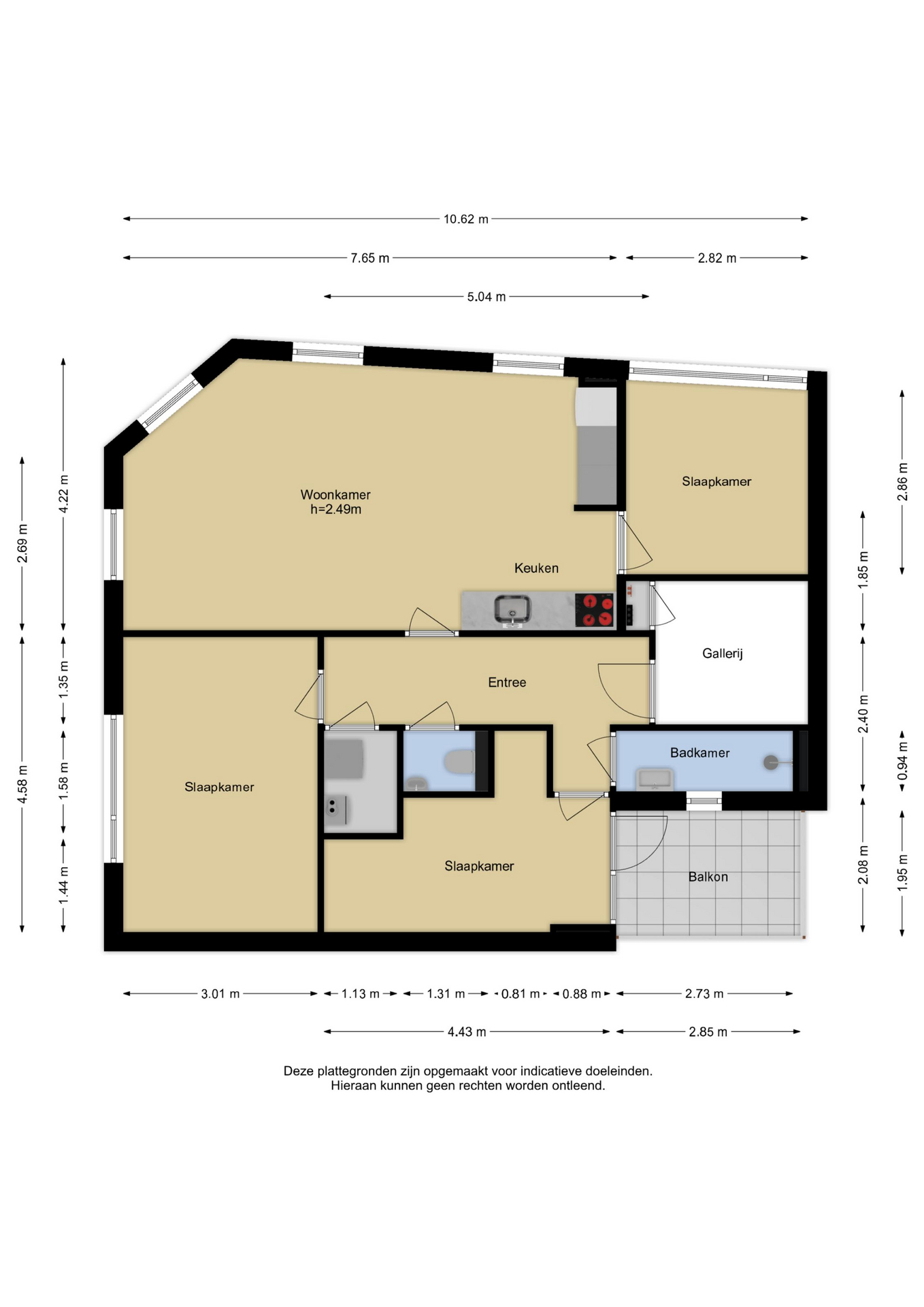 Plattegrond 1 van Langestraat 108