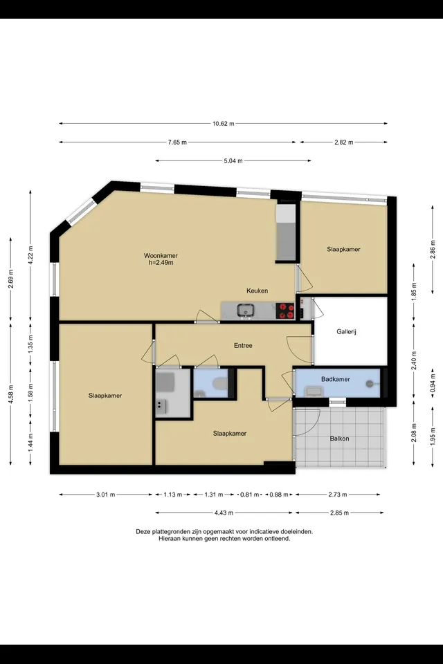Plattegrond 1 van Langestraat 108