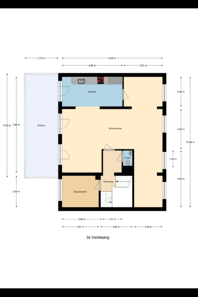 Plattegrond 3 van Alan Turingstraat 5
