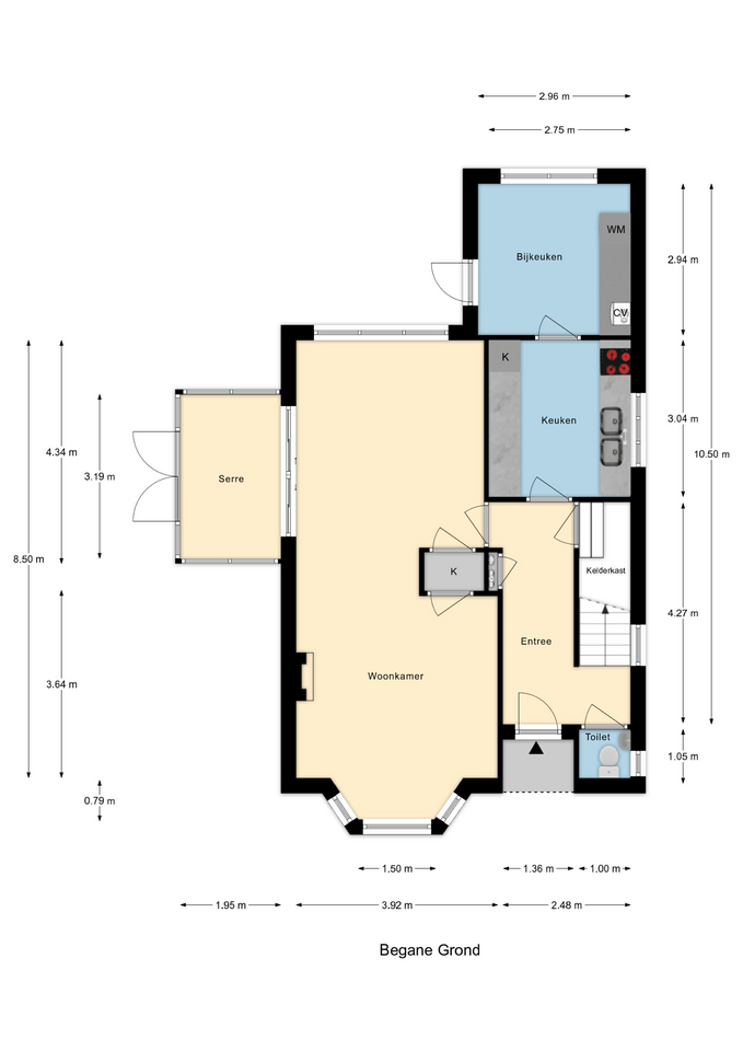 Plattegrond 1 van Dorpsweg 2