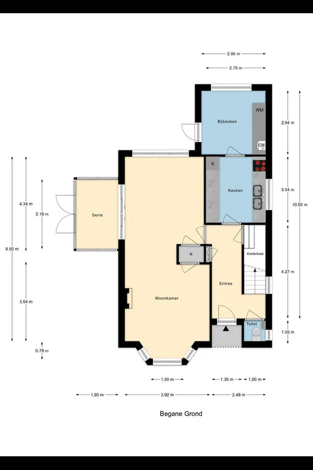 Plattegrond 1 van Dorpsweg 2