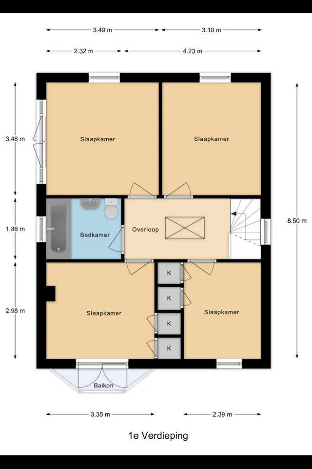 Plattegrond 2 van Dorpsweg 2