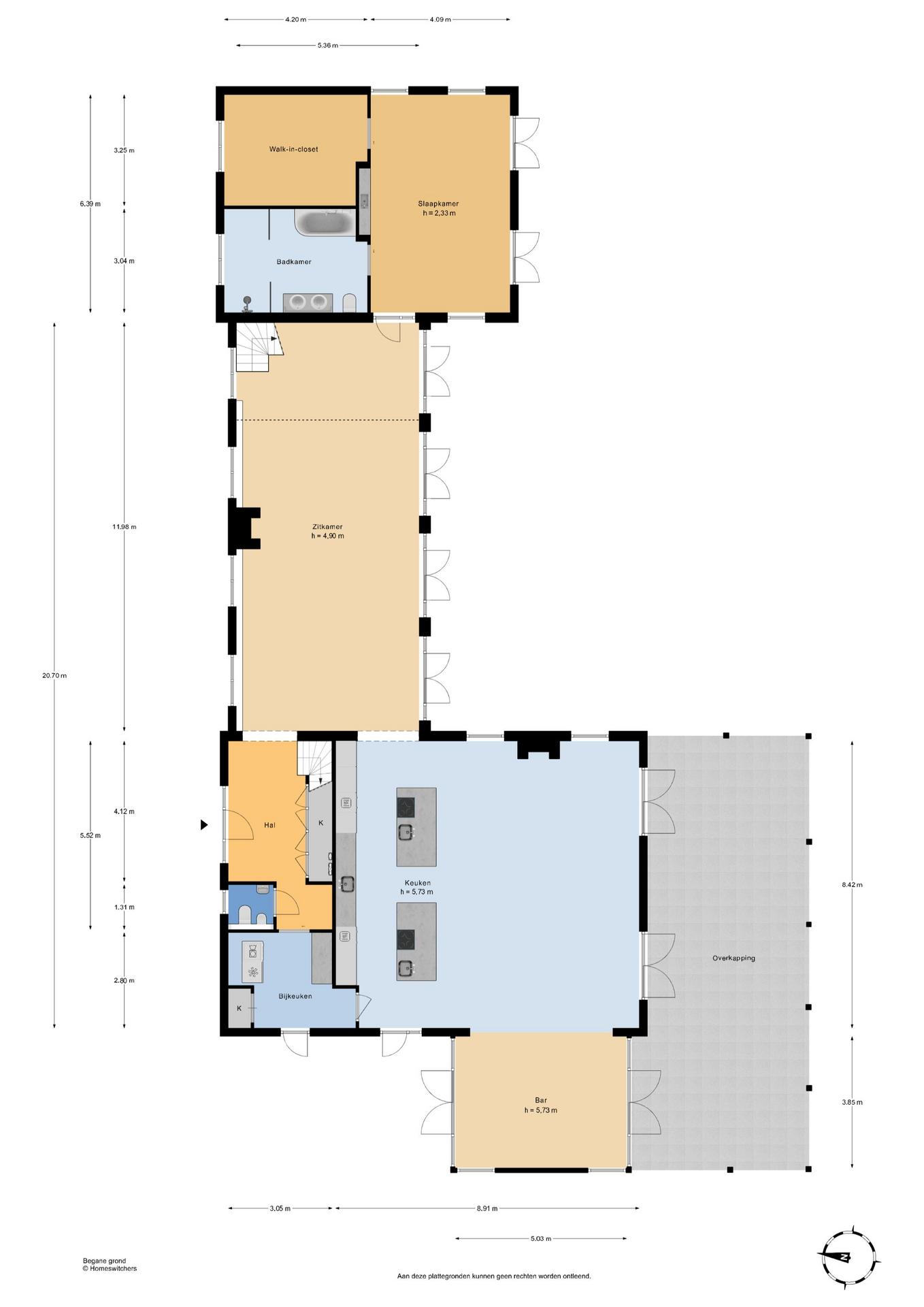 Plattegrond 1 van Haringvlietweg 2
