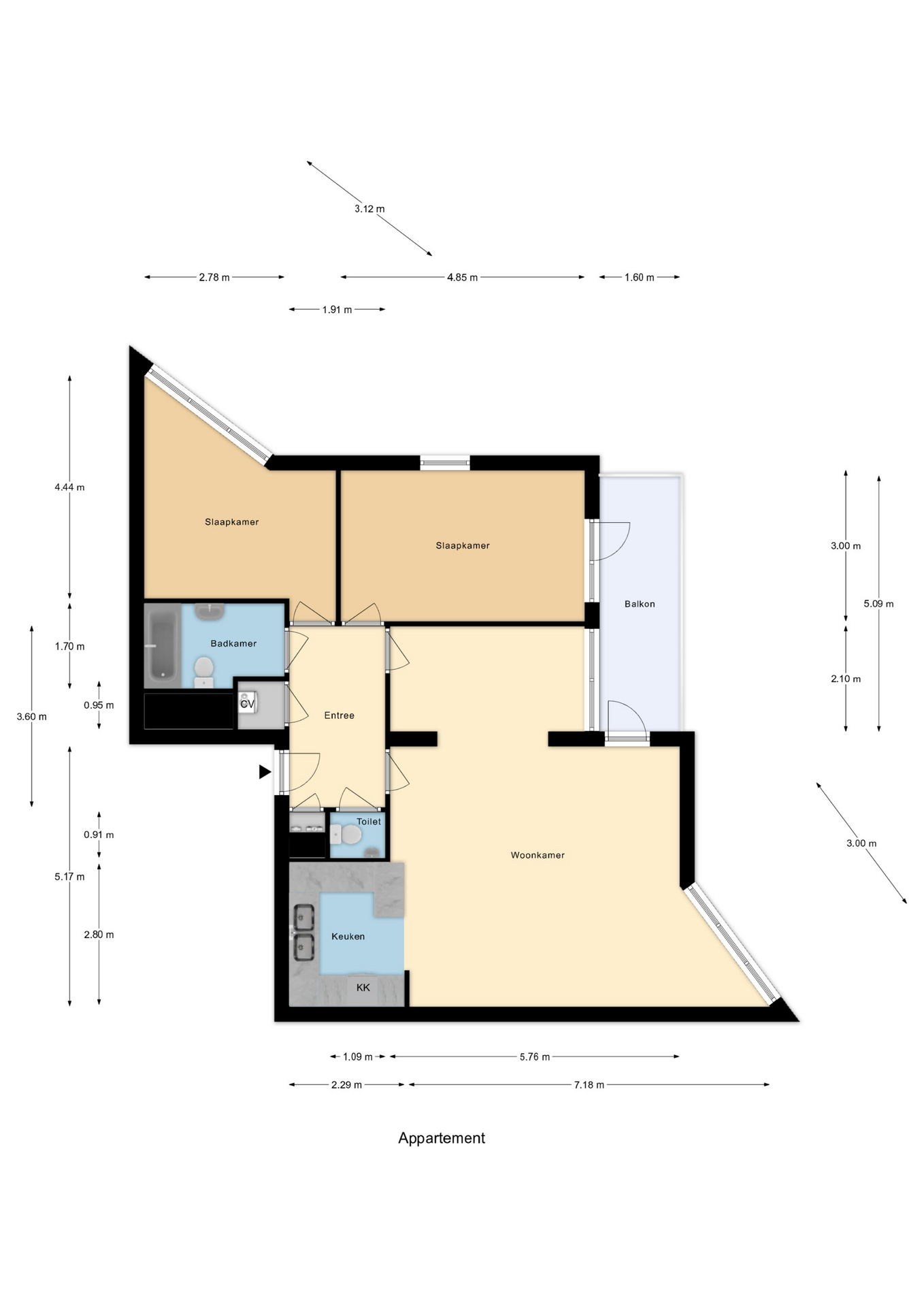 Plattegrond 1 van Landhoofd 11