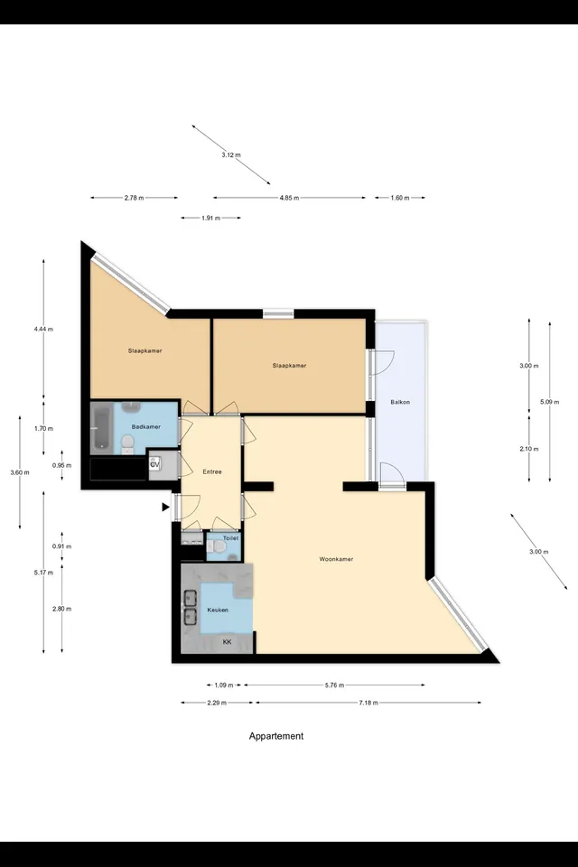 Plattegrond 1 van Landhoofd 11