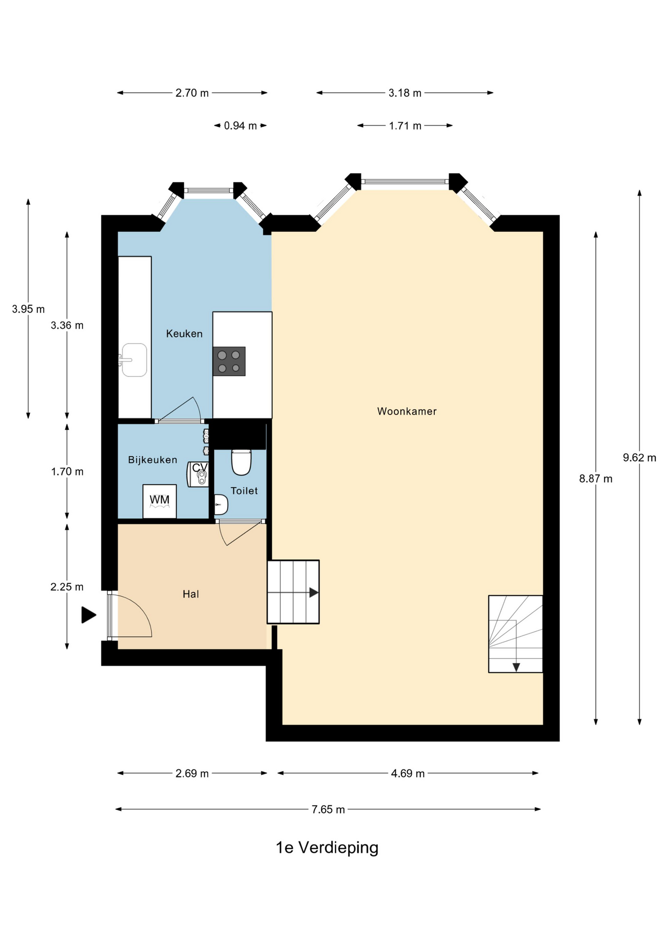 Plattegrond 1 van Heemraadssingel 208C