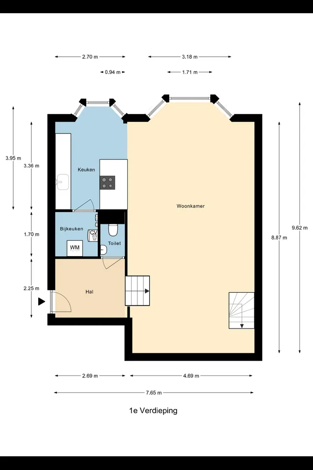 Plattegrond 1 van Heemraadssingel 208C