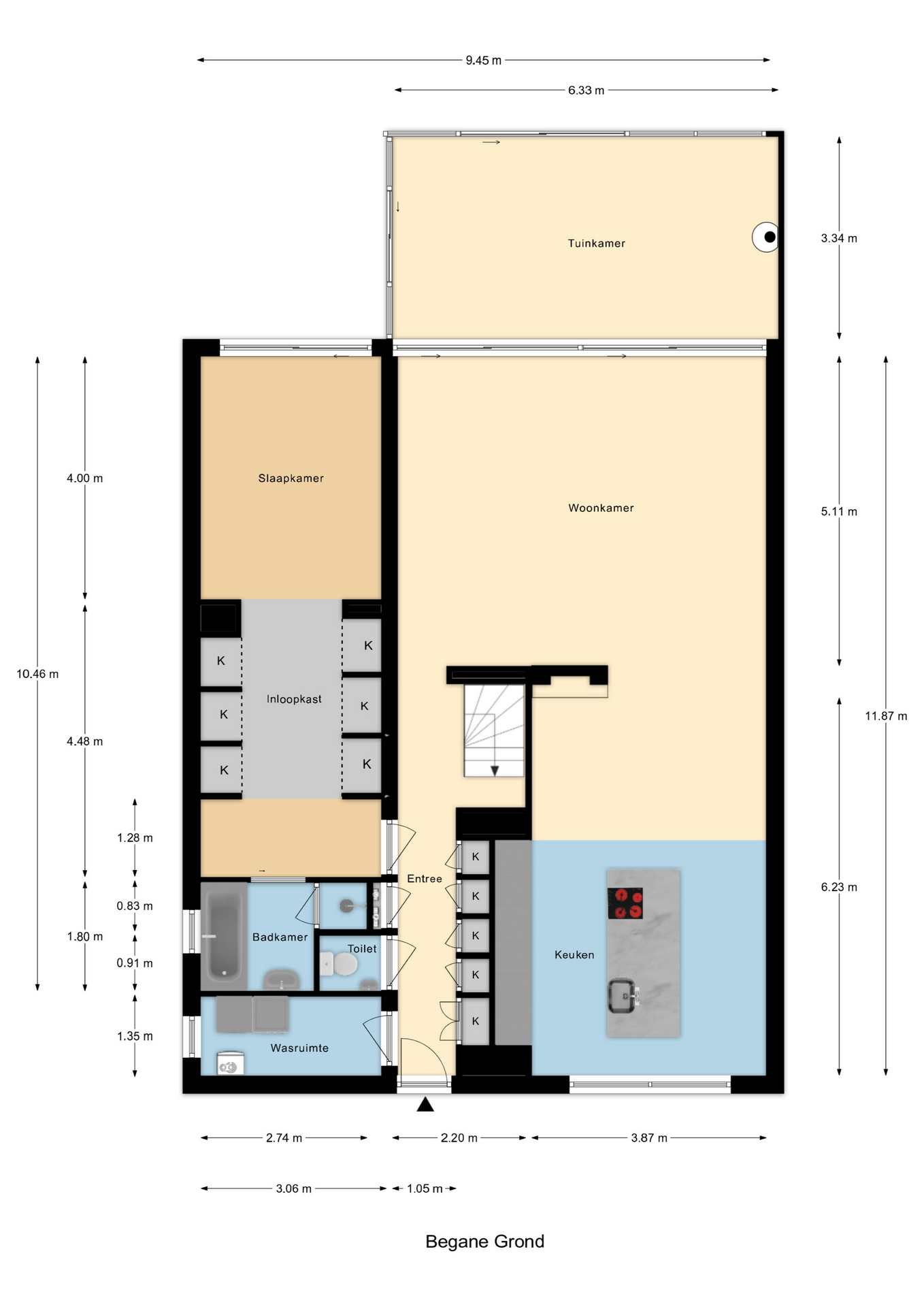 Plattegrond 1 van Parkweg 1B256