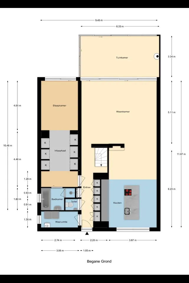 Plattegrond 1 van Parkweg 1B256