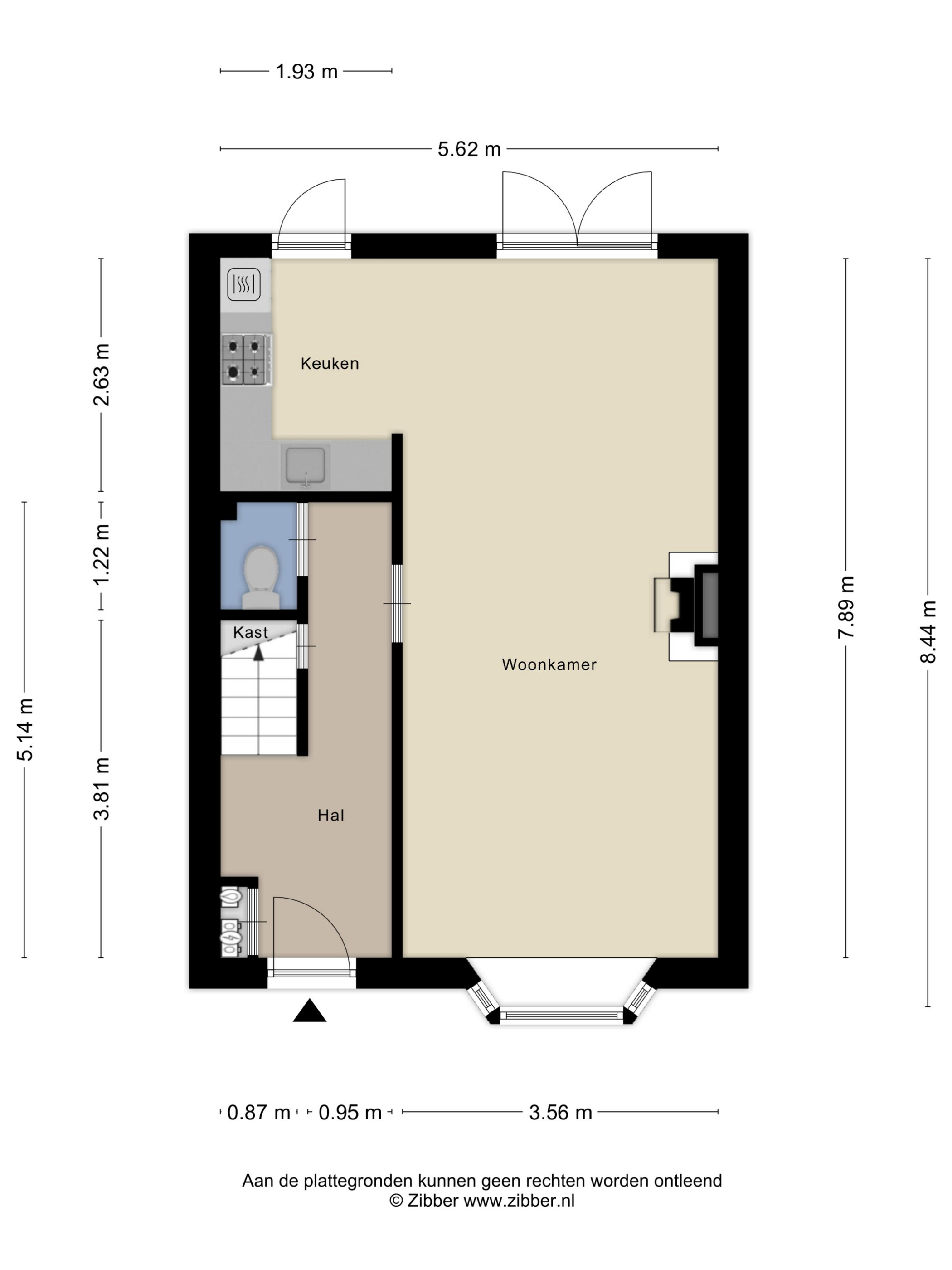 Plattegrond 1 van Stadhouderslaan 2