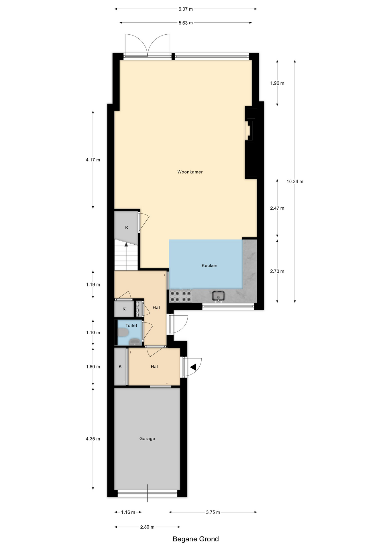 Plattegrond 1 van Staringhof 11