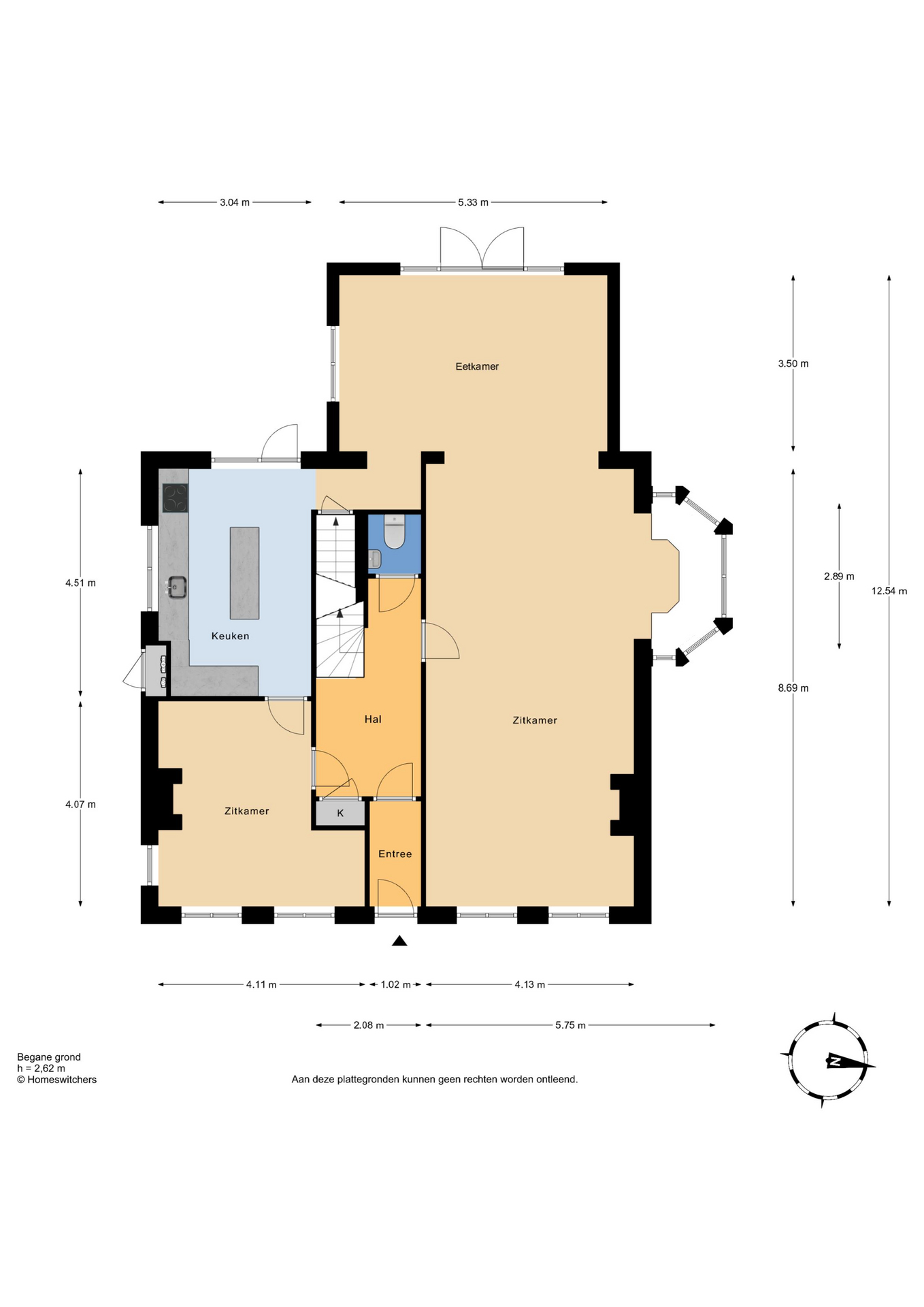 Plattegrond 1 van Smitsweg 1
