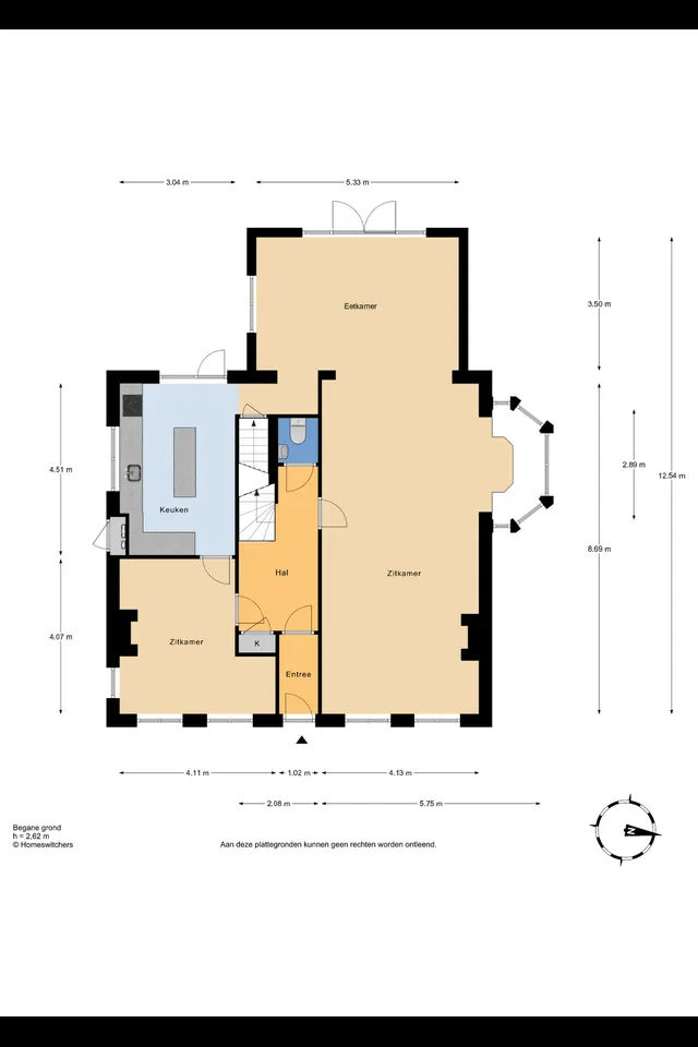 Plattegrond 1 van Smitsweg 1
