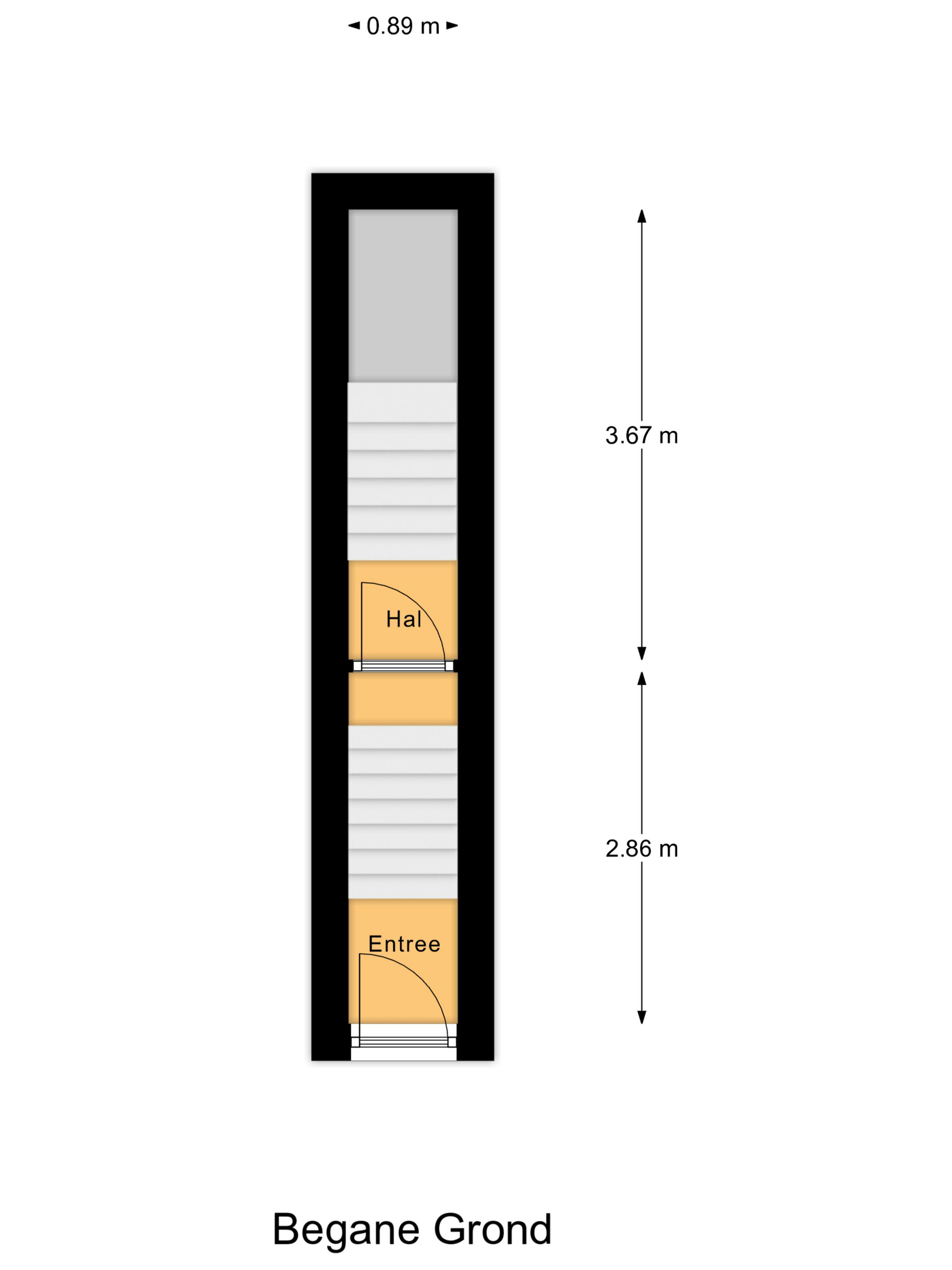Plattegrond 1 van Philips Willemstraat 41B