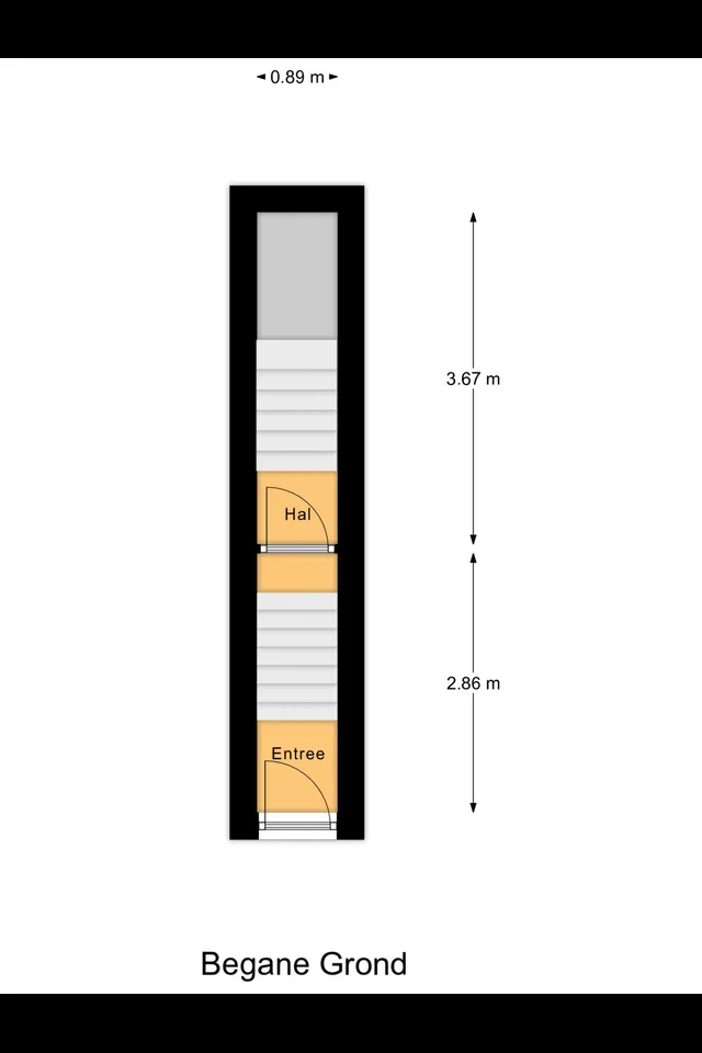Plattegrond 1 van Philips Willemstraat 41B