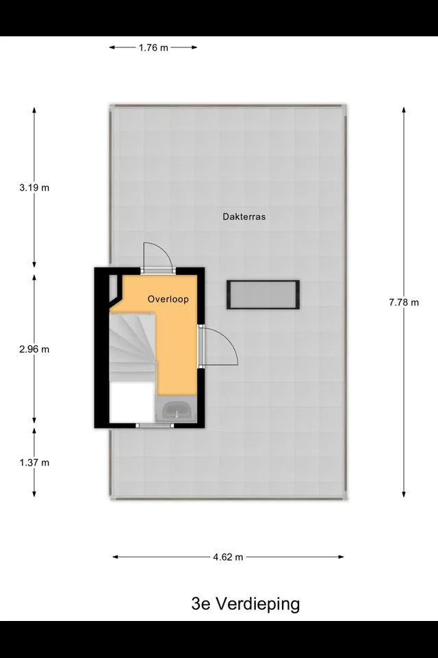Plattegrond 4 van Philips Willemstraat 41B