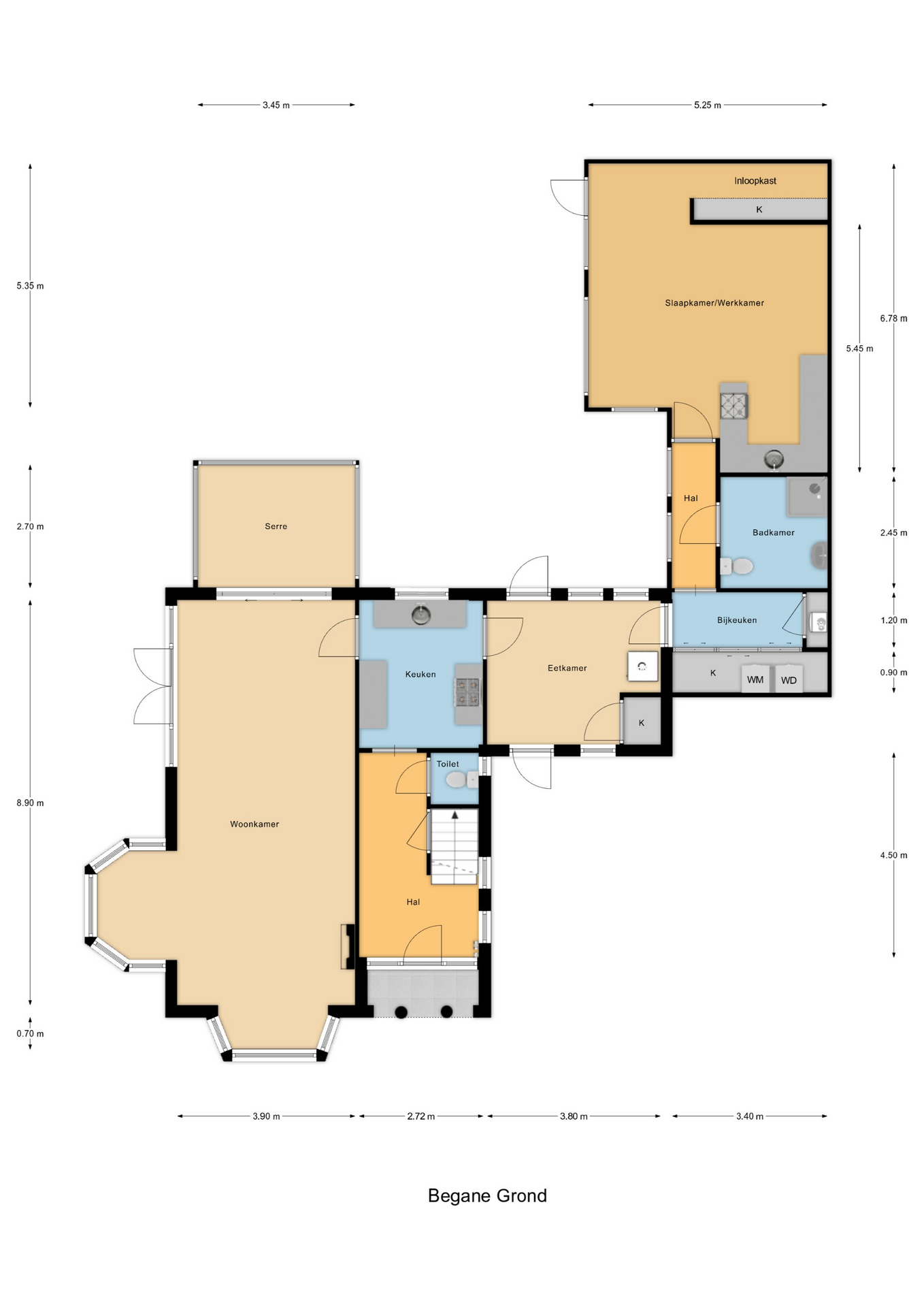 Plattegrond 1 van Dorpsweg 3