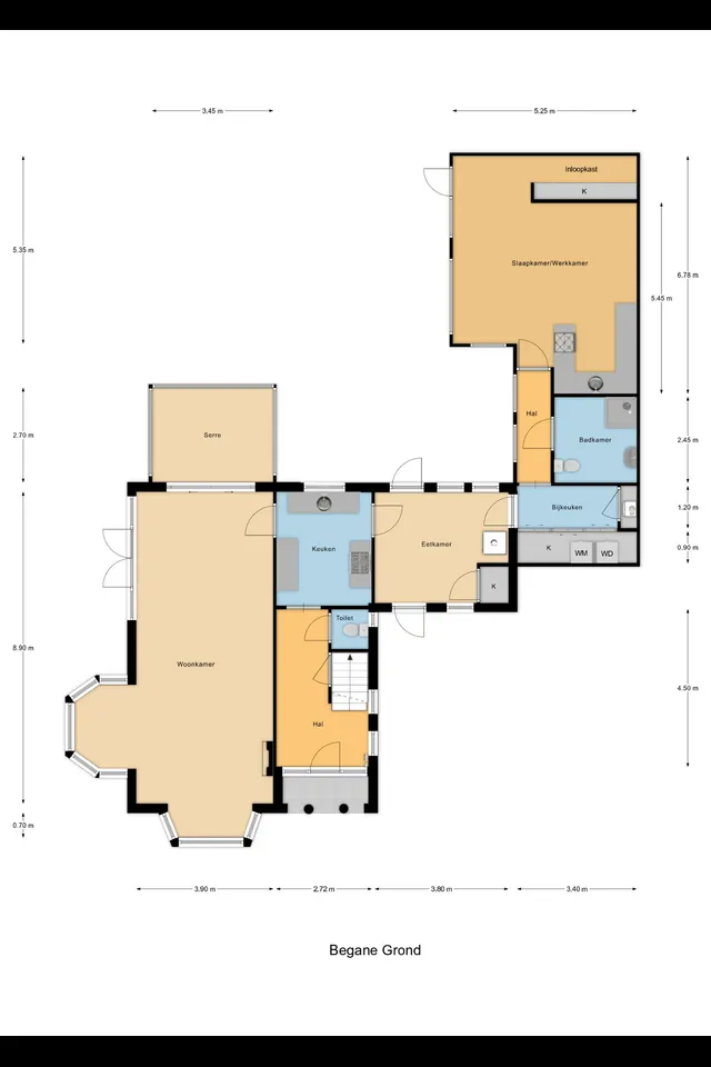 Plattegrond 1 van Dorpsweg 3