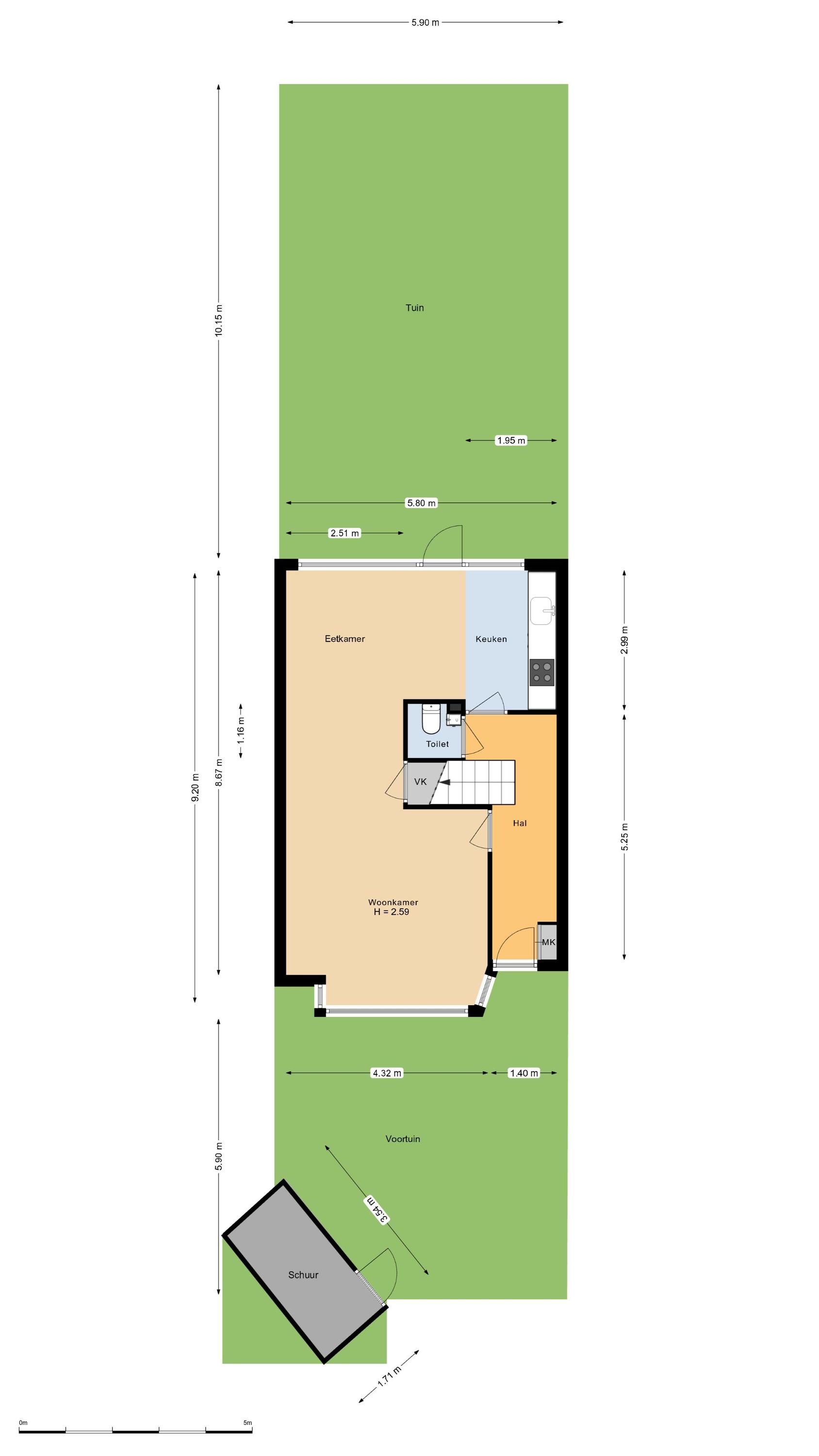 Plattegrond 1 van Willem-Alexanderplantsoen 65