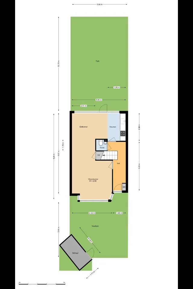Plattegrond 1 van Willem-Alexanderplantsoen 65