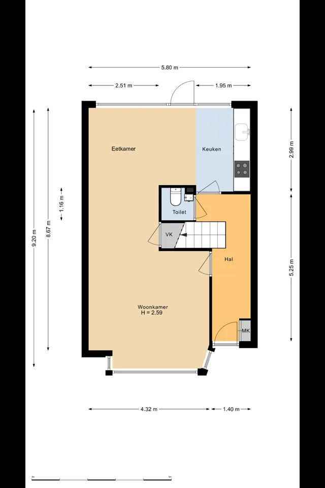 Plattegrond 2 van Willem-Alexanderplantsoen 65