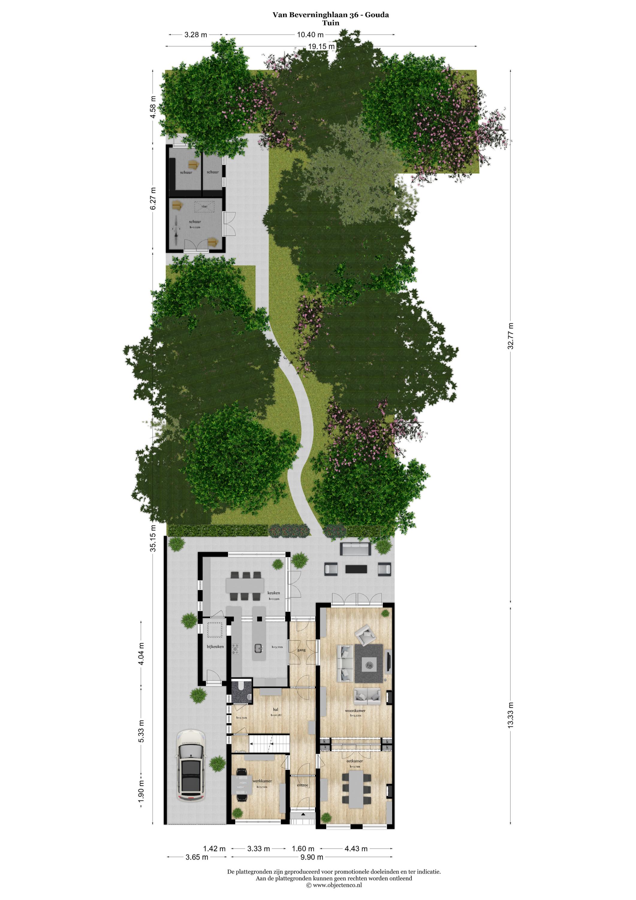Plattegrond 1 van van Beverninghlaan 36