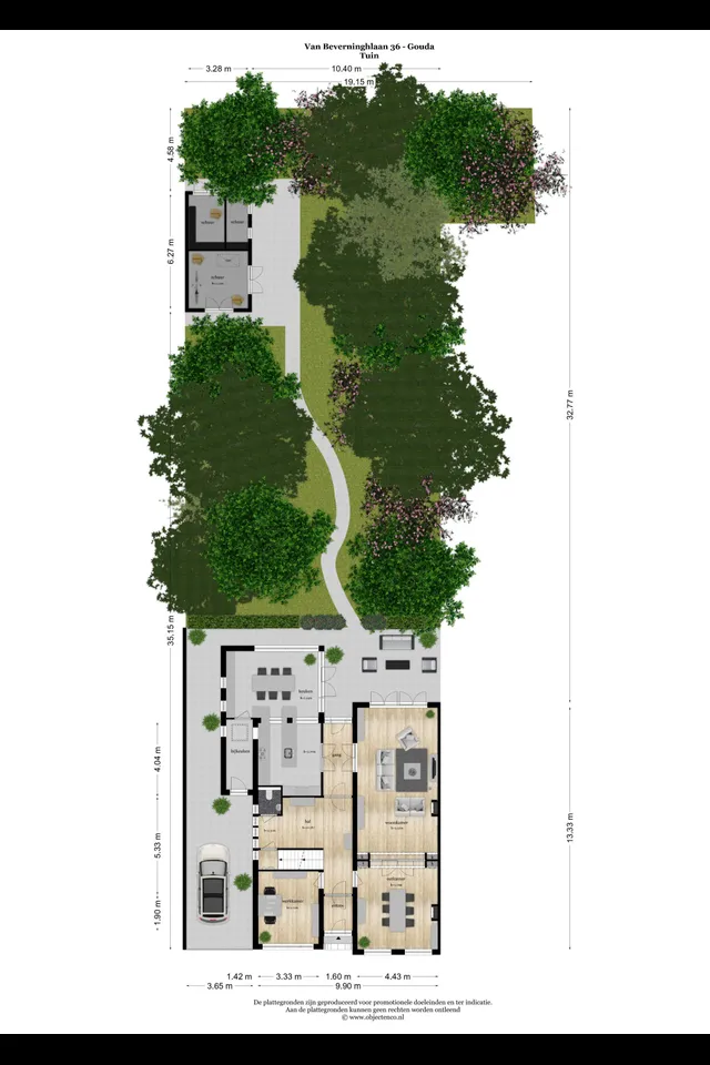 Plattegrond 1 van van Beverninghlaan 36