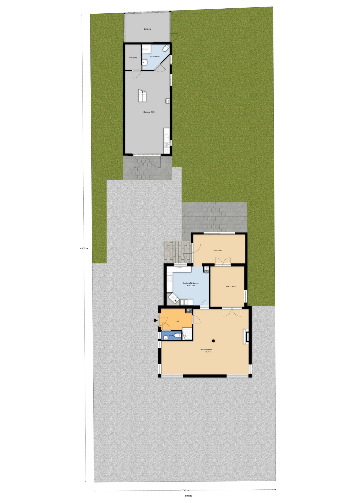 Plattegrond 1 van Hoofdweg-Zuid 18