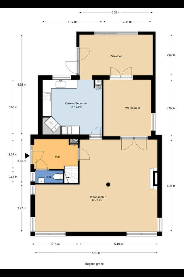 Plattegrond 3 van Hoofdweg-Zuid 18