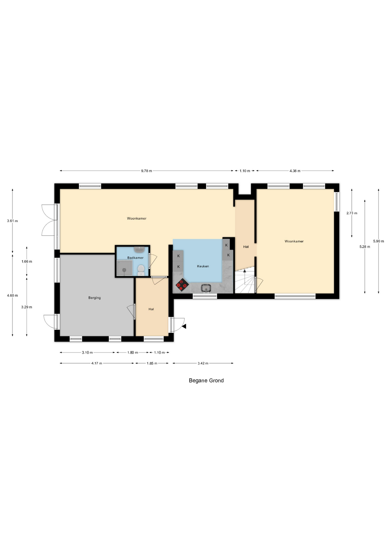 Plattegrond 1 van Kade 9