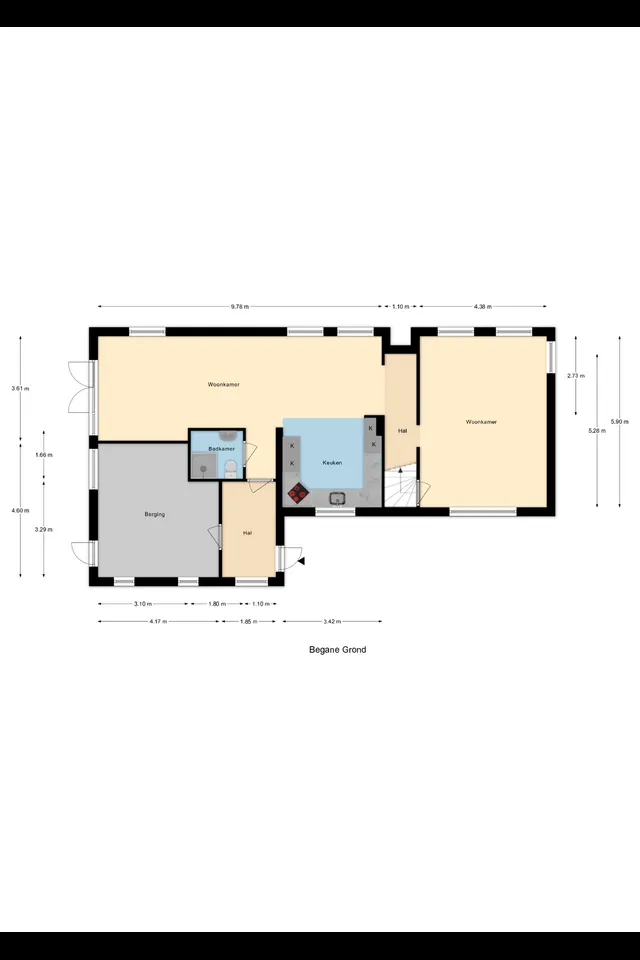 Plattegrond 1 van Kade 9