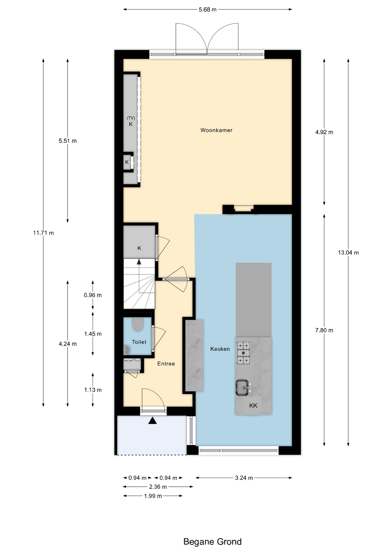 Plattegrond 1 van Prinses Amaliastraat 22
