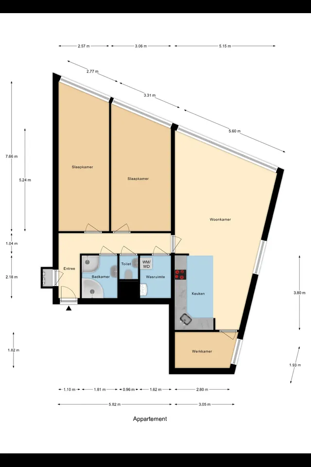 Plattegrond 1 van Jufferstraat 300