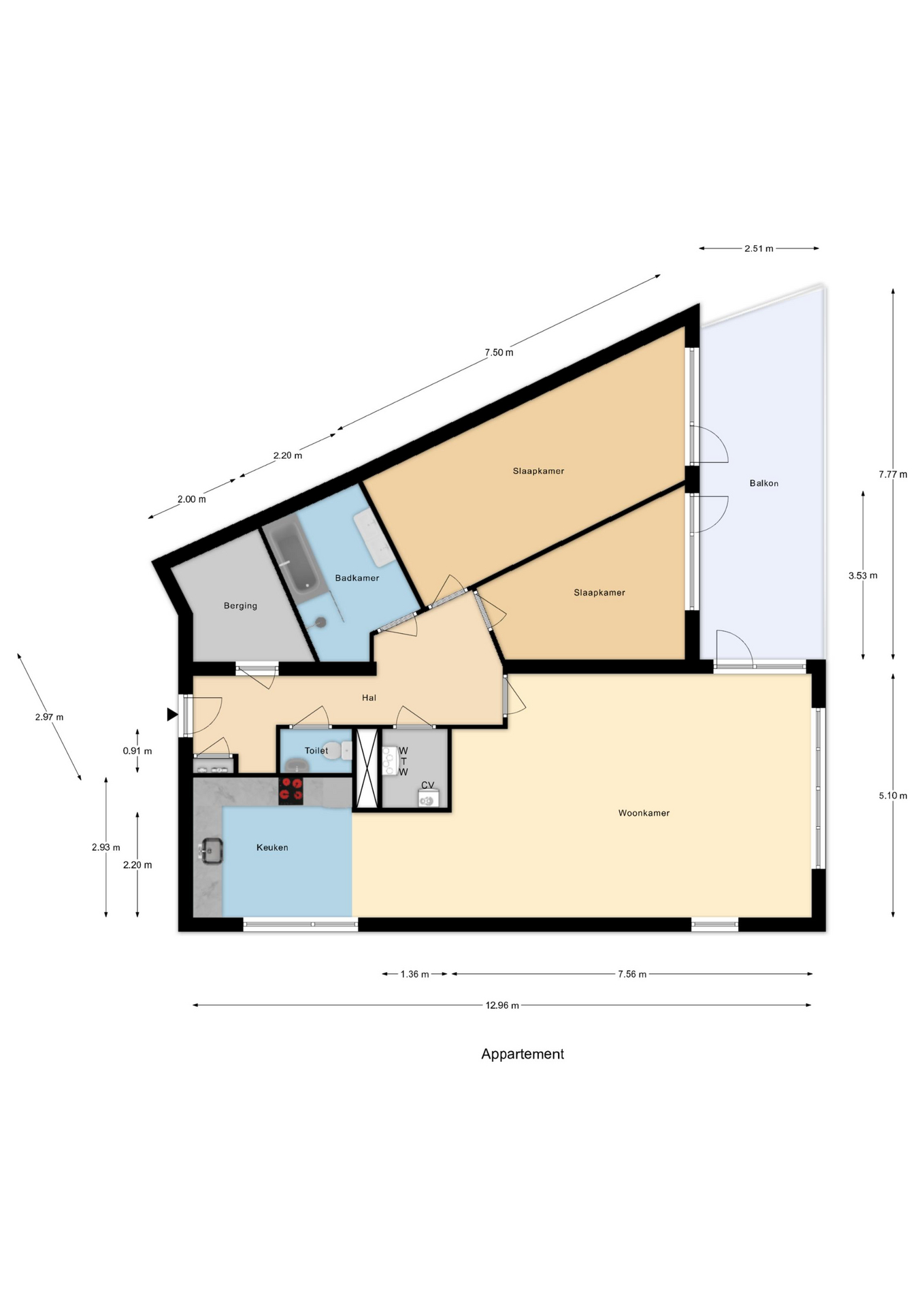 Plattegrond 1 van Touwbaan 5