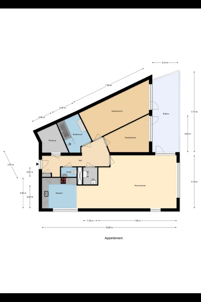 Plattegrond 1 van Touwbaan 5