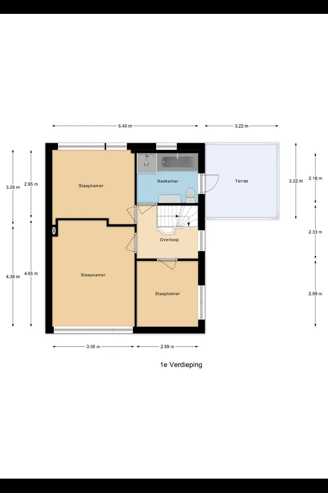 Plattegrond 2 van Lijsterbeslaan 18