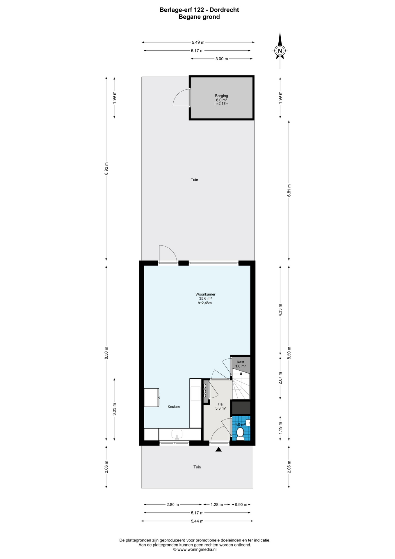 Plattegrond 1 van Berlage-erf 122