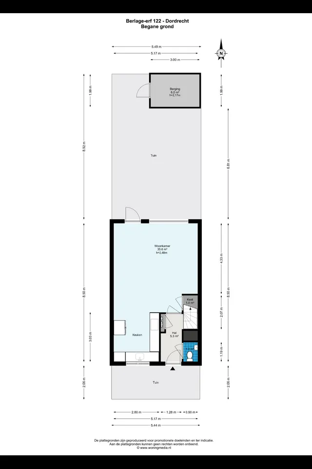 Plattegrond 1 van Berlage-erf 122