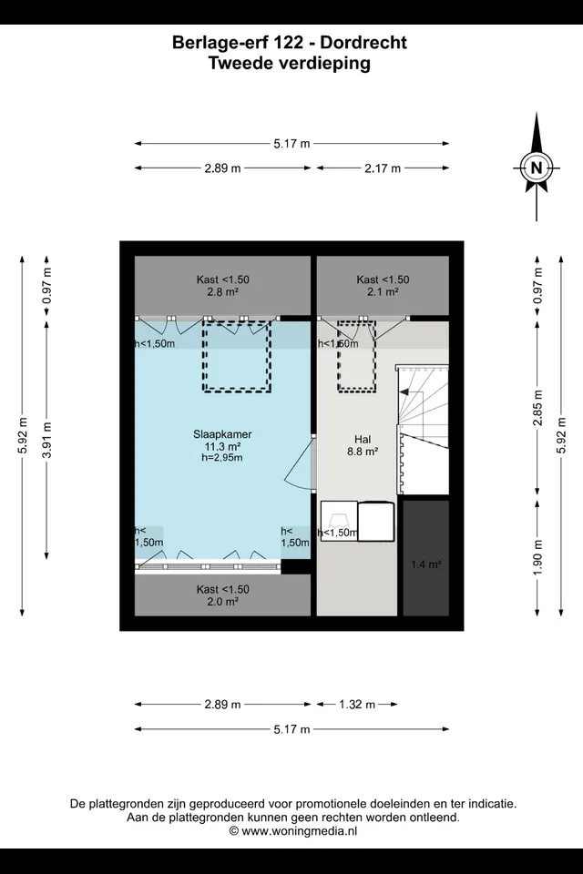 Plattegrond 3 van Berlage-erf 122