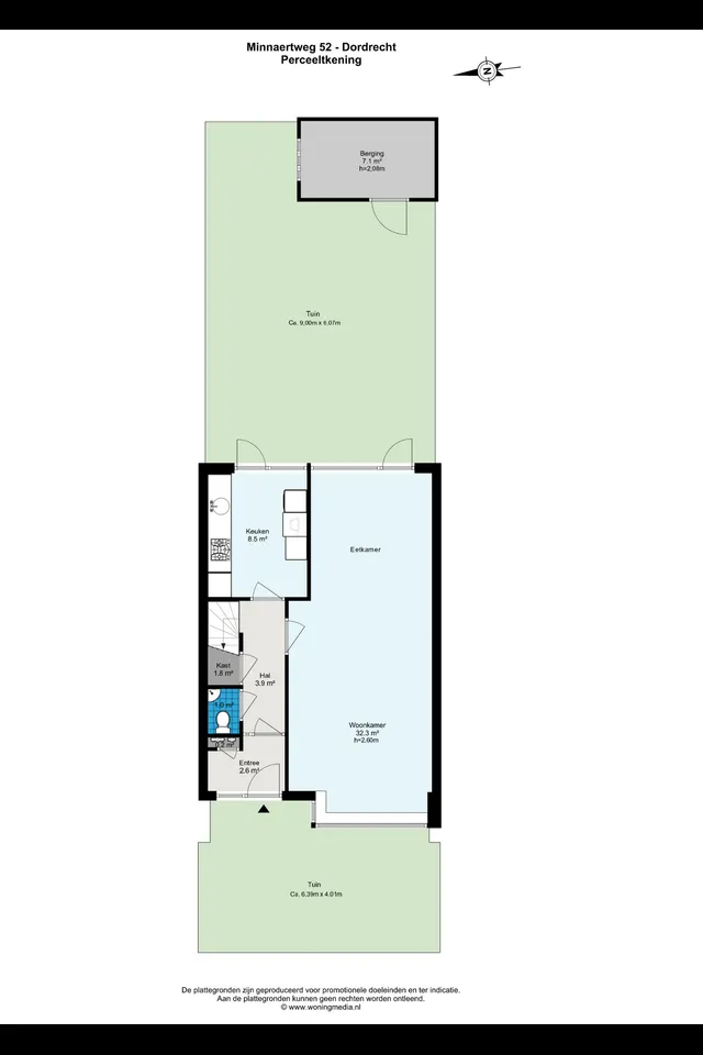 Plattegrond 1 van Minnaertweg 52