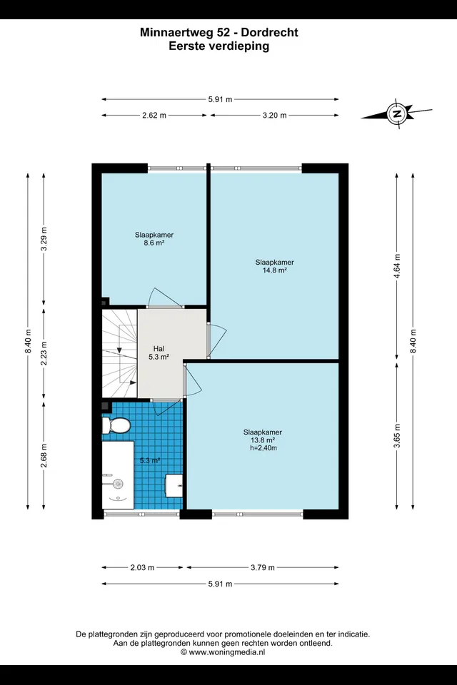 Plattegrond 3 van Minnaertweg 52