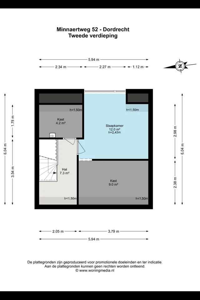 Plattegrond 4 van Minnaertweg 52