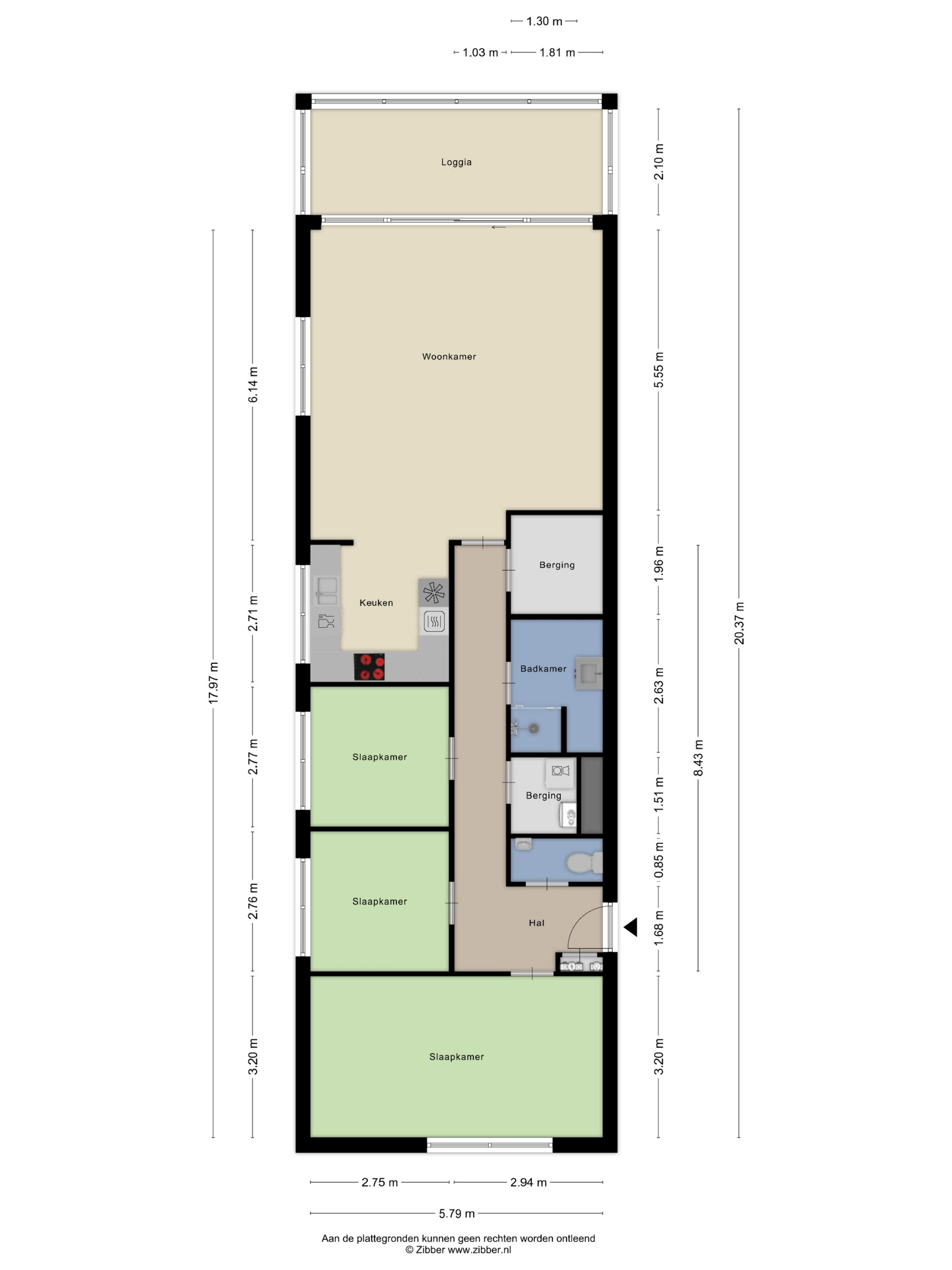 Plattegrond 1 van Sluismeesterslag 38