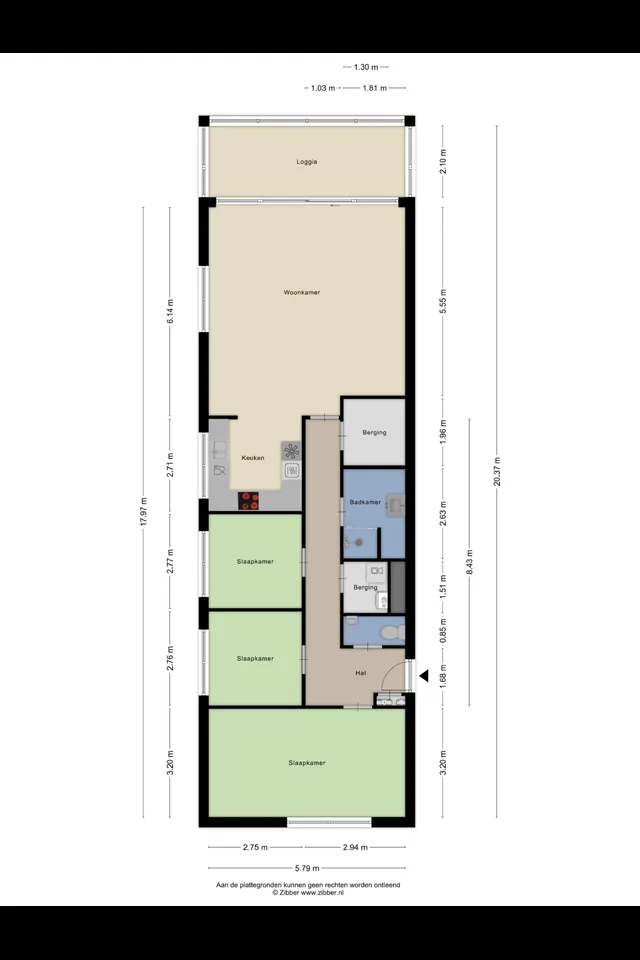 Plattegrond 1 van Sluismeesterslag 38
