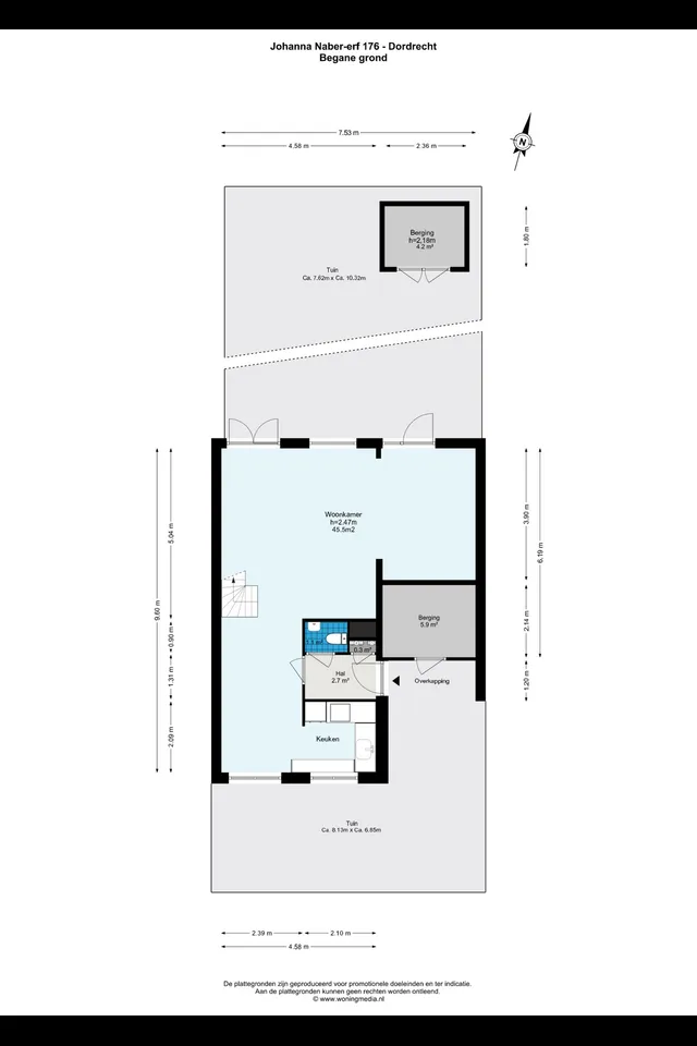 Plattegrond 2 van Johanna Naber-erf 176
