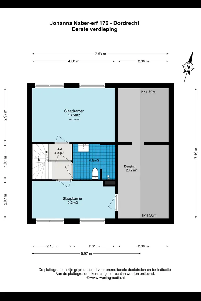 Plattegrond 3 van Johanna Naber-erf 176