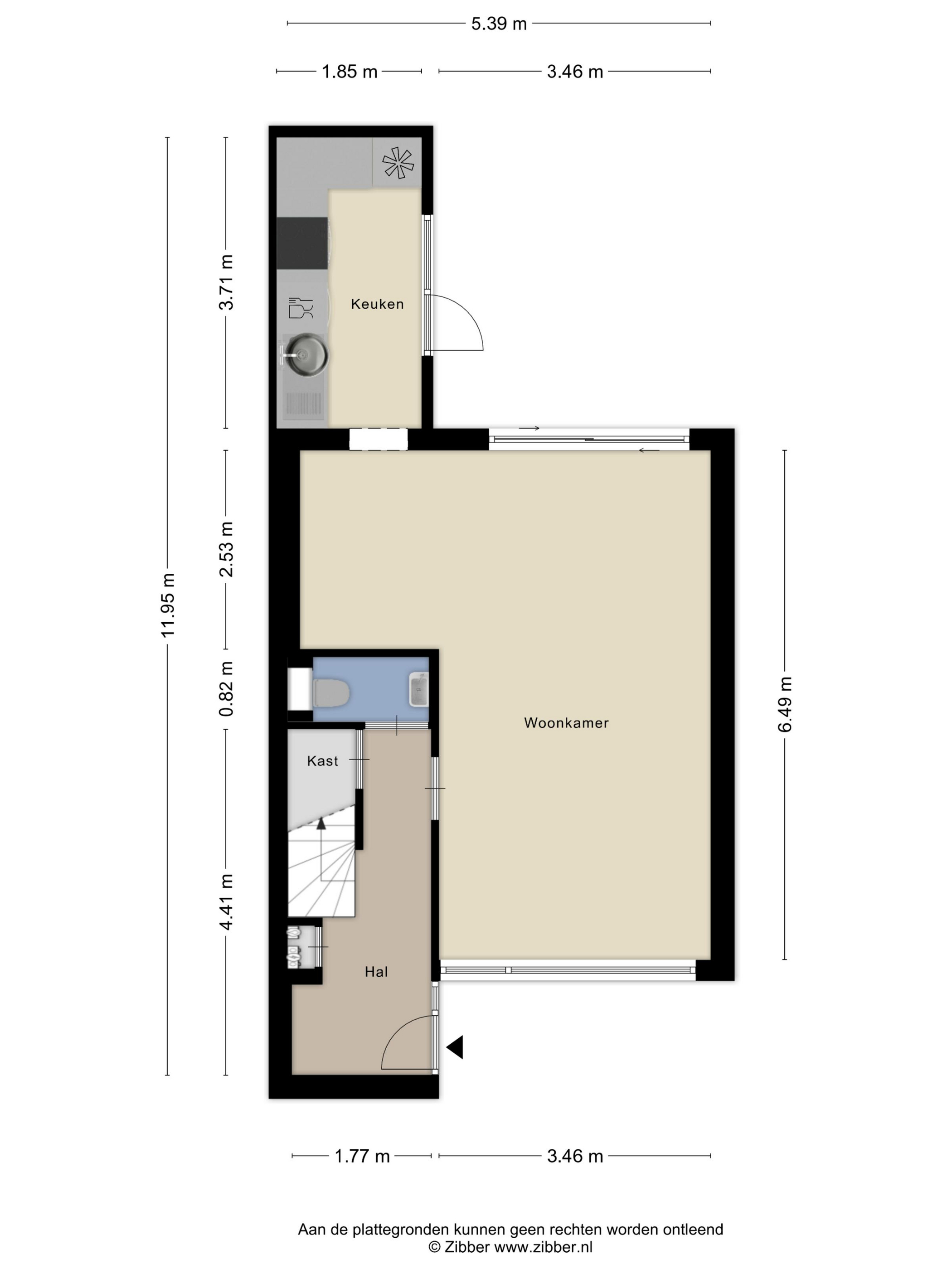 Plattegrond 1 van Van Goghstraat 23
