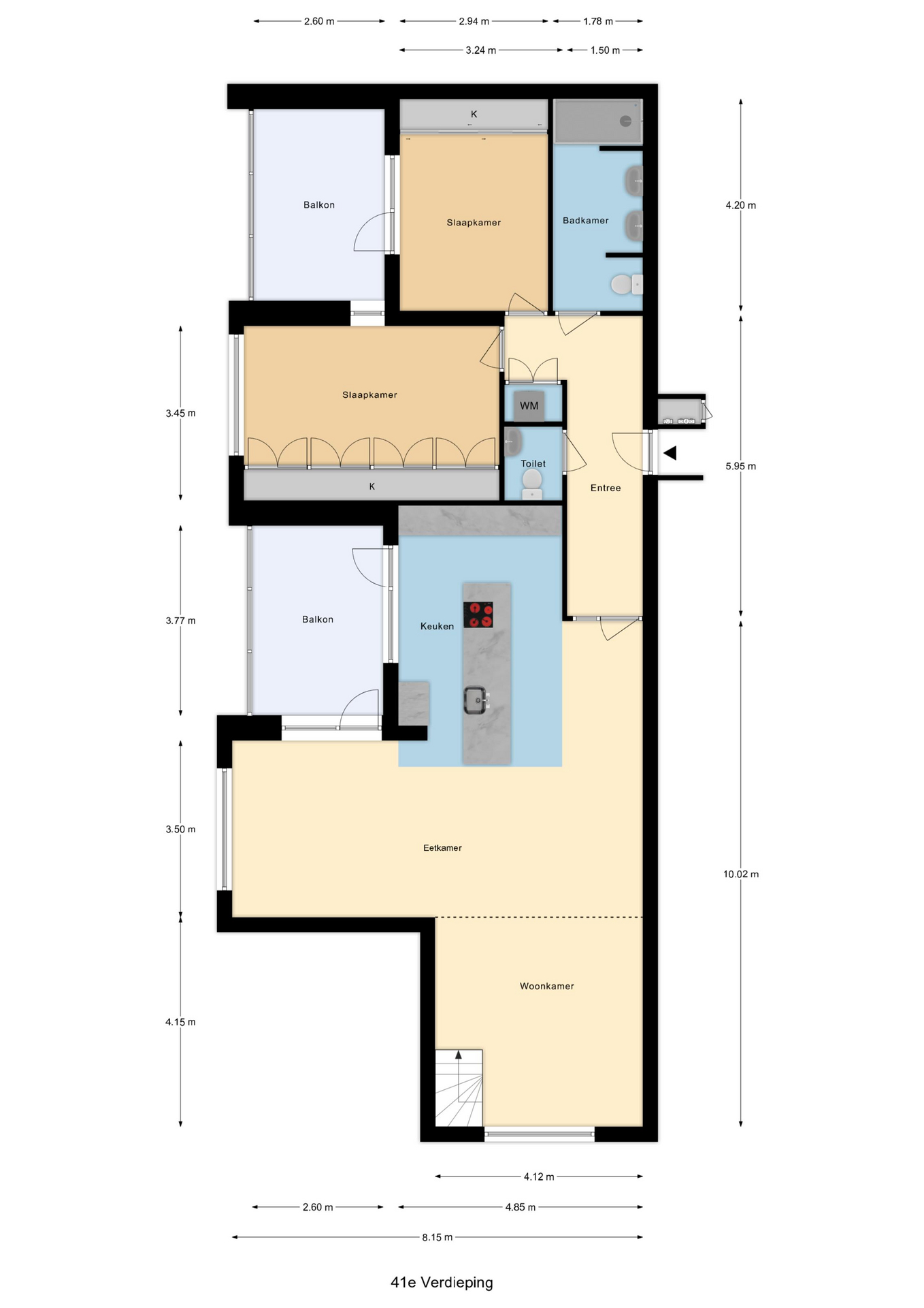 Plattegrond 1 van Van der Hoevenplein 232